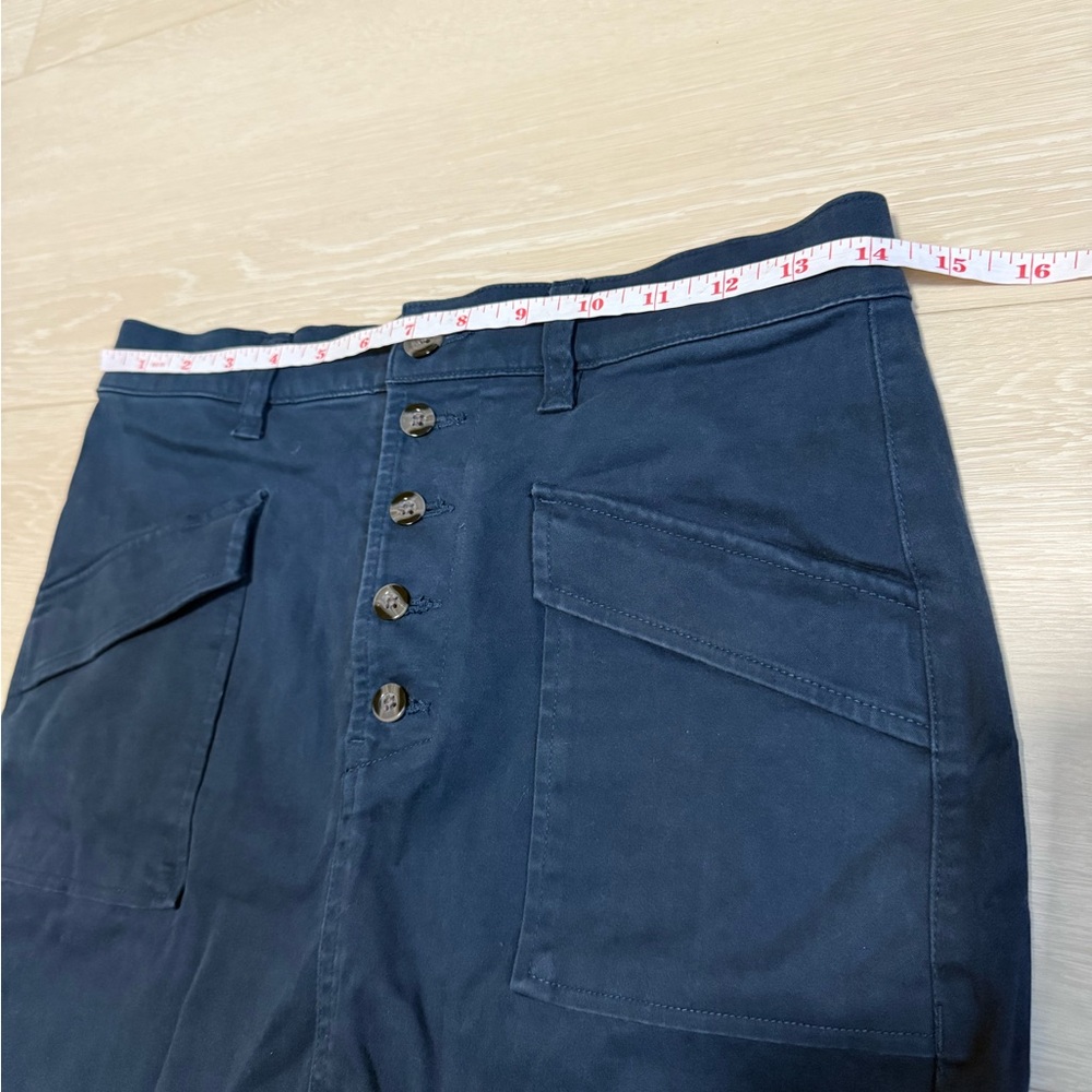 3/$10 Loft Dark Blue Buttoned Skirt - Picture 2 of 6